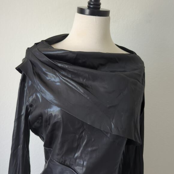 BCBGMAXAZRIA Wylie Dress Womens 38 6 Runway Designer Luxury Black Shimmer $368 - Picture 10 of 16